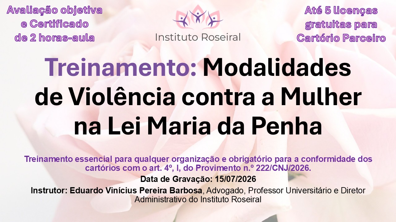 Treinamento: Modalidades de Violência contra a Mulher na Lei Maria da Penha